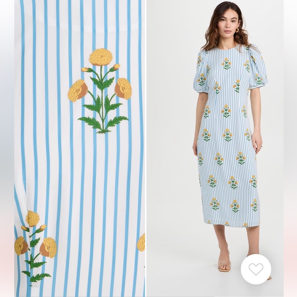 NWT Rhode Wanda Dress - poppy stripe